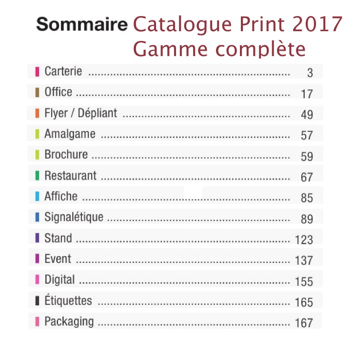 CATALOGUE IMPRESSION 2017 COMPLET