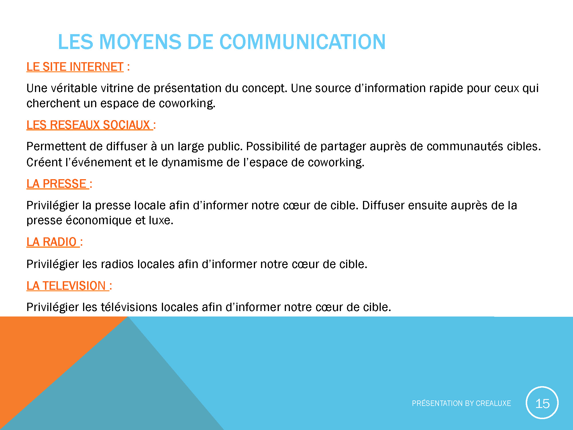 Presentation Trait d Union COWORKING Page 15