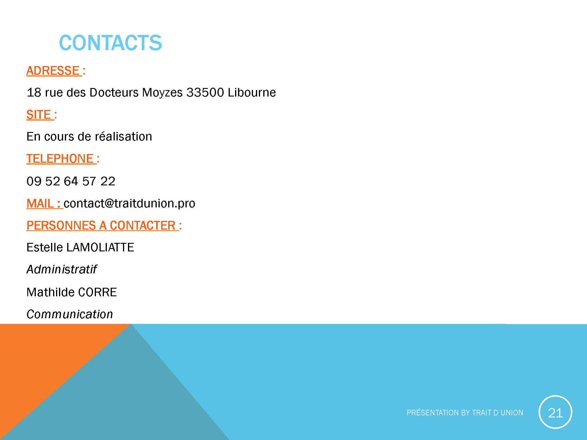 Presentation Trait d Union COWORKING Page 21